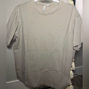 DIVIDED tan long t shirt